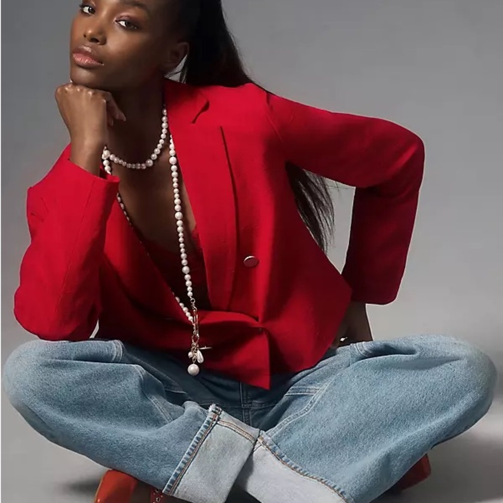 dolan Red Women's Blazer Jacket